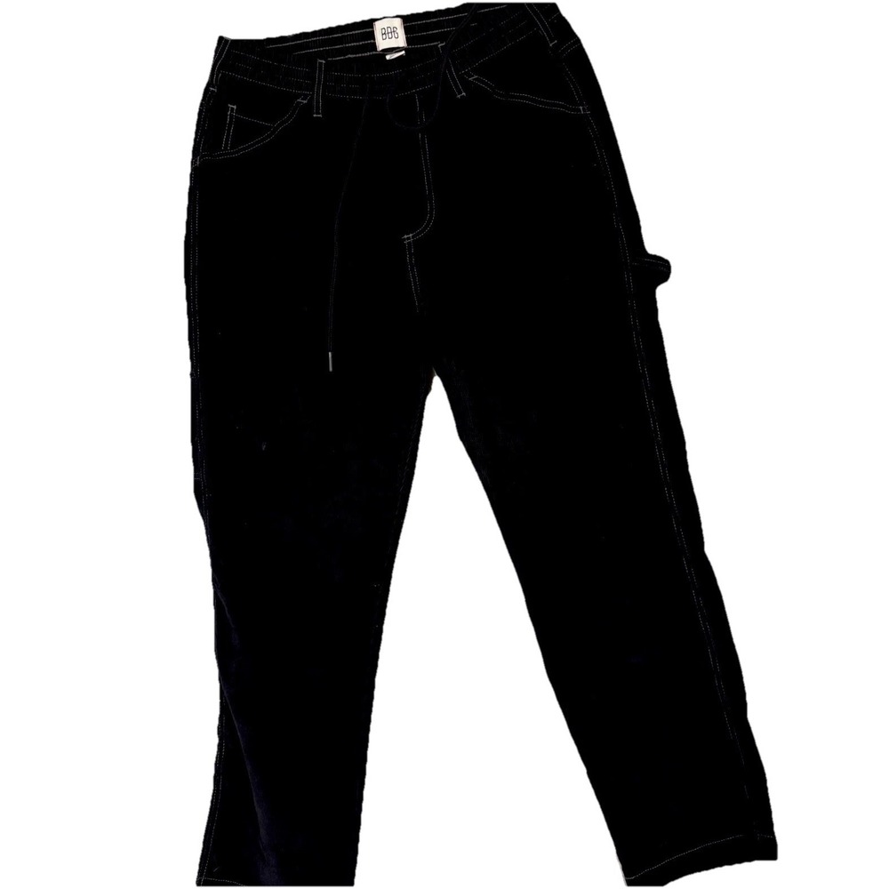 BDG Urban Outfitters Men Wide Leg Pants Black‎ Corduroy Blend Regular Cargo Fit